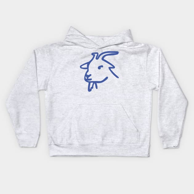 Simone Biles Greatest of All Time Blue GOAT Drawing Kids Hoodie by GrellenDraws